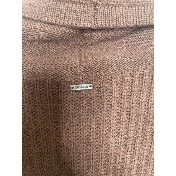 Prana Size XL Pullover Sweater Women's  Wool Blend Warm Brown Cowl Neck - Picture 5 of 9